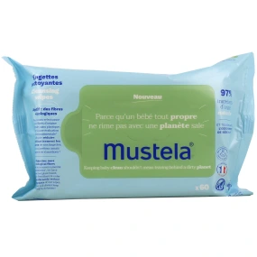 Mustela Lingettes Nettoyantes Visage, Mains et Siège