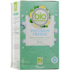 Nutrisanté Infusion Froide Boost Bio Saveur Menthe Citron