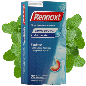 Rennaxt Gomme à Mâcher Goût Menthe