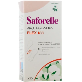 Saforelle Protège-slips flexibles et extra-fins en coton Bio