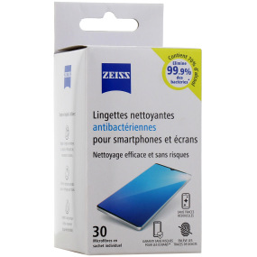 Zeiss Lingettes Nettoyantes Antibactériennes pour Smartphones et écrans