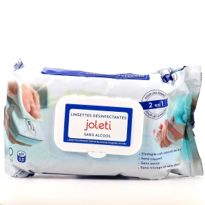 Joleti Lingettes désinfectantes 2 en 1