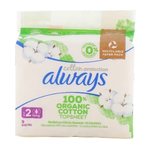 Always Cotton Protection Serviettes Hygiéniques Bio
