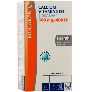 Calcium Vitamine D3 500 mg / 400 UI Biogaran