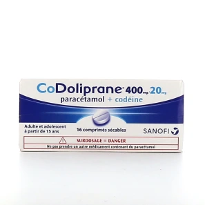 Codoliprane  400mg / 20 mg 16 comprimés