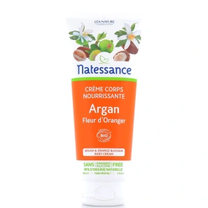 Natessance Crème Corps Nourrissante Argan et Fleur d'Oranger Bio