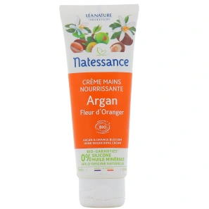 Natessance Crème Nourrissante Mains et Ongles Argan Fleur d'Oranger Bio