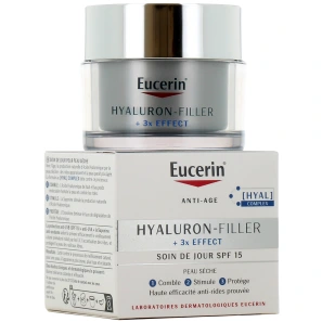Eucerin Hyaluron-Filler 3X Effect SPF 15 Soin de Jour Peau Sèche