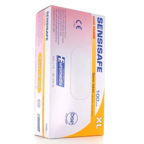 Gants d'examen Sensisafe sans latex non poudrés