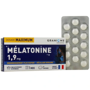 Granions Mélatonine 1,9mg Endormissement rapide