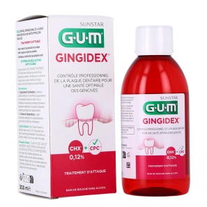 Gum Gingidex Bain de bouche 0,12 % Traitement d'Attaque