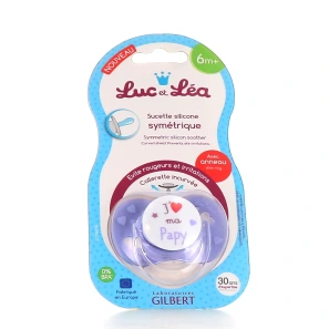 Luc et Léa sucette symétrique silicone 6-18 mois