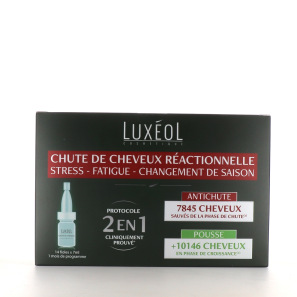 Luxéol Chute de Cheveux Réactionnelle Protocole 2 en 1