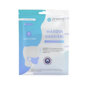 Masque Barrière Réutilisable x6 adulte enfant
