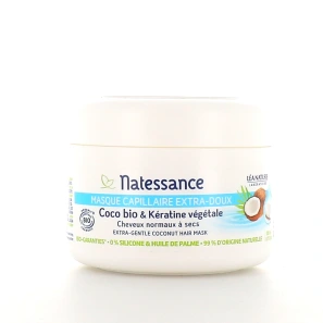 Natessance Masque capillaire extra-doux Coco Bio & kératine végétale