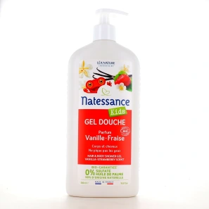Natessance Kids Bio Gel douche corps et cheveux Vanille Fraise