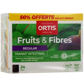 Ortis Fruits & Fibres Regular Transit Intestinal Cubes à Mâcher