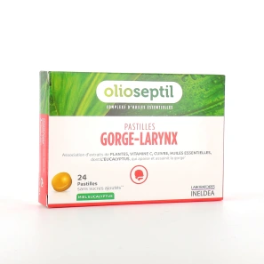 Olioseptil Pastilles Gorge Larynx Miel Eucalyptus