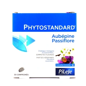 Pileje Phytostandard Aubépine Passiflore 30 comprimés
