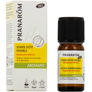 Pranarôm Aromapic Soirée d'été Paisible Mélange pour Diffusion Bio