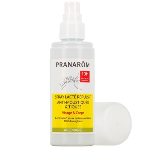 Pranarôm Aromapic Spray Lacté Répulsif Anti-moustiques & Tiques