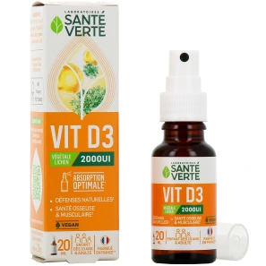 Santé Verte Vitamine D3 Végétale 2000 UI