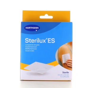 Sterilux ES Compresse de gaze 7,5 x 7,5 cm