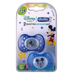 Dodie Sucettes Anatomiques Nuit Disney Baby +18 mois
