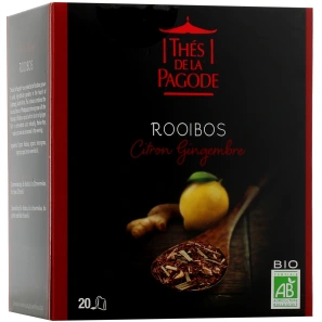Thés de la Pagode Rooibos Citron Gingembre Bio