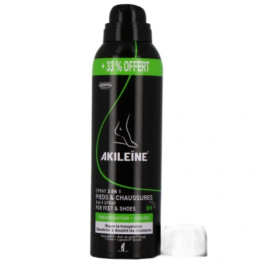 Akileïne Spray 3 en 1 Pieds et Chaussures