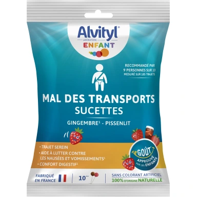 Alvityl Sucettes Mal des Transports