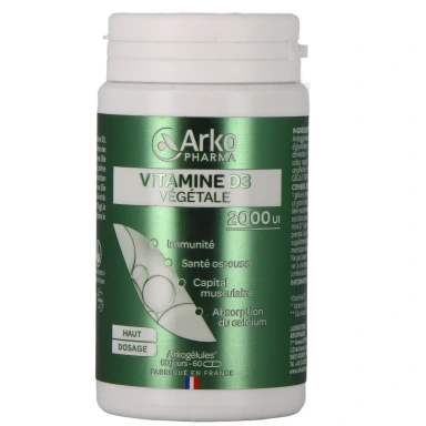 Arkopharma Vitamine D3 végétale 2000 UI