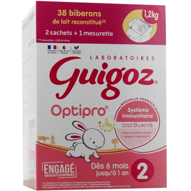 Guigoz Optipro Lait 2eme âge