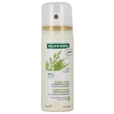 Klorane shampoing sec extra-doux 50ml OFFERT