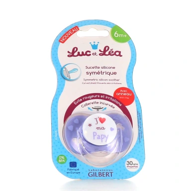 Luc et Léa sucette symétrique silicone 6-18 mois