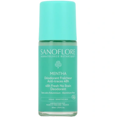 Sanoflore Déodorant Fraicheur Bio Anti-traces 48h Mentha
