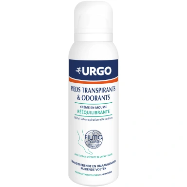 Urgo Crème Mousse Rééquilibrante Pieds Transpirants