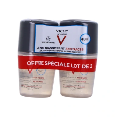 Vichy Homme Déodorant bille 48h anti-traces