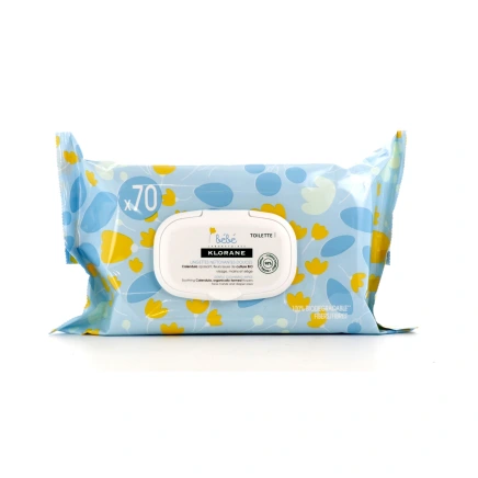Klorane Bébé Lingettes nettoyantes douces