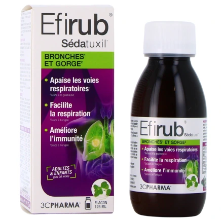 3C Pharma Efirub Sédatuxil Sirop