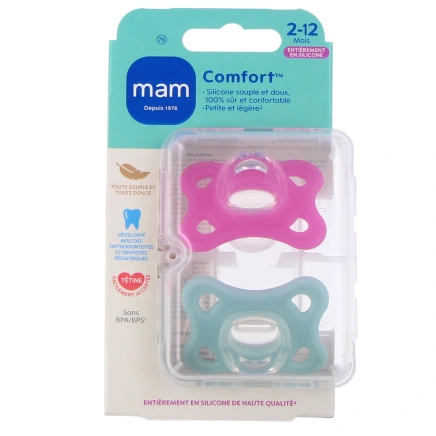 MAM Comfort Sucettes Silicone 2-12 Mois