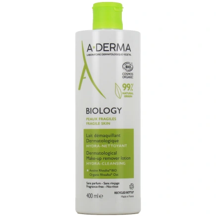 A-Derma Biology Lait Démaquillant Dermatologique Bio