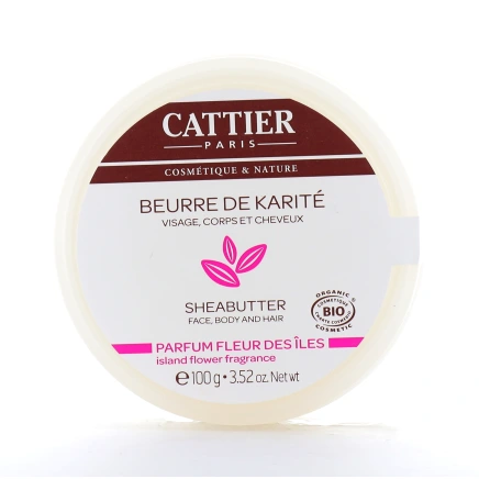 Cattier Beurre de Karité Bio Parfum Fleur des Îles