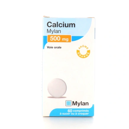 Calcium 500 mg Mylan Comprimés à sucer ou à croquer
