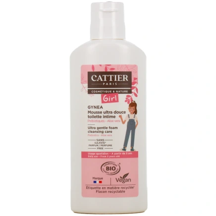 Cattier Gynea Girl Mousse Ultra Douce Toilette Intime Bio