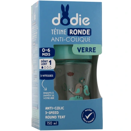 Dodie Biberon Verre Anti-Colique 0-6 mois