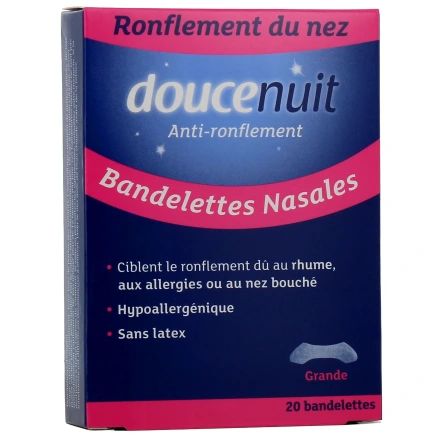 Douce Nuit Bandelettes Nasales Anti-Ronflement