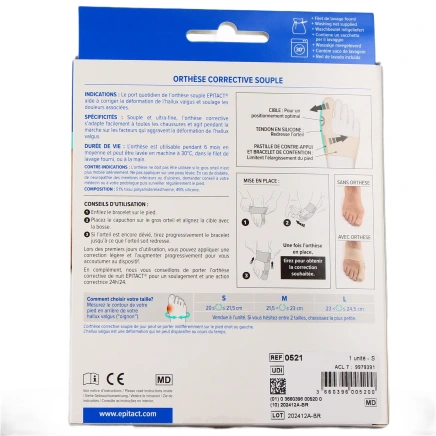 Epitact Orthèse Corrective Hallux Valgus Epithélium Flex