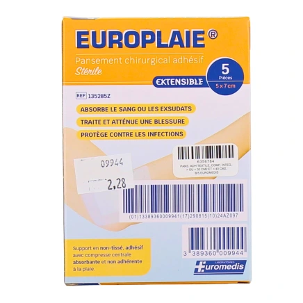 Europlaie Pansement Chirurgical Adhésif