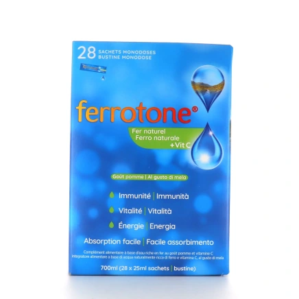 Ferrotone Fer naturel Vitamine C Goût Pomme